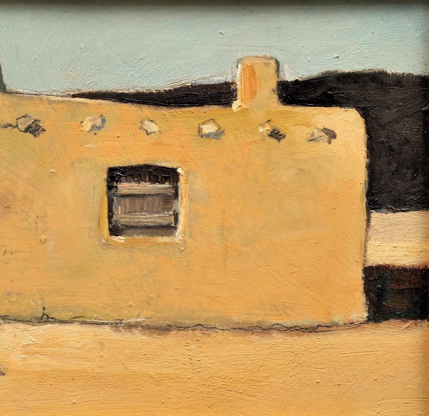 Taos Adobe
Eric Sloane (American, 1905-1985)
Oil on board
Signed front and back
6 1/2 x 13 (11 1/2 x 18 frame) inches

Artist, author and folklorist, Eric Sloane, is best known for his paintings of New England farmscapes and his illustrated books of