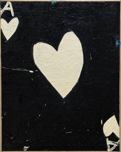 ABSTRACT Text Black Ace of Hearts Texture Contemporary Artist Eric Stefanski NEW