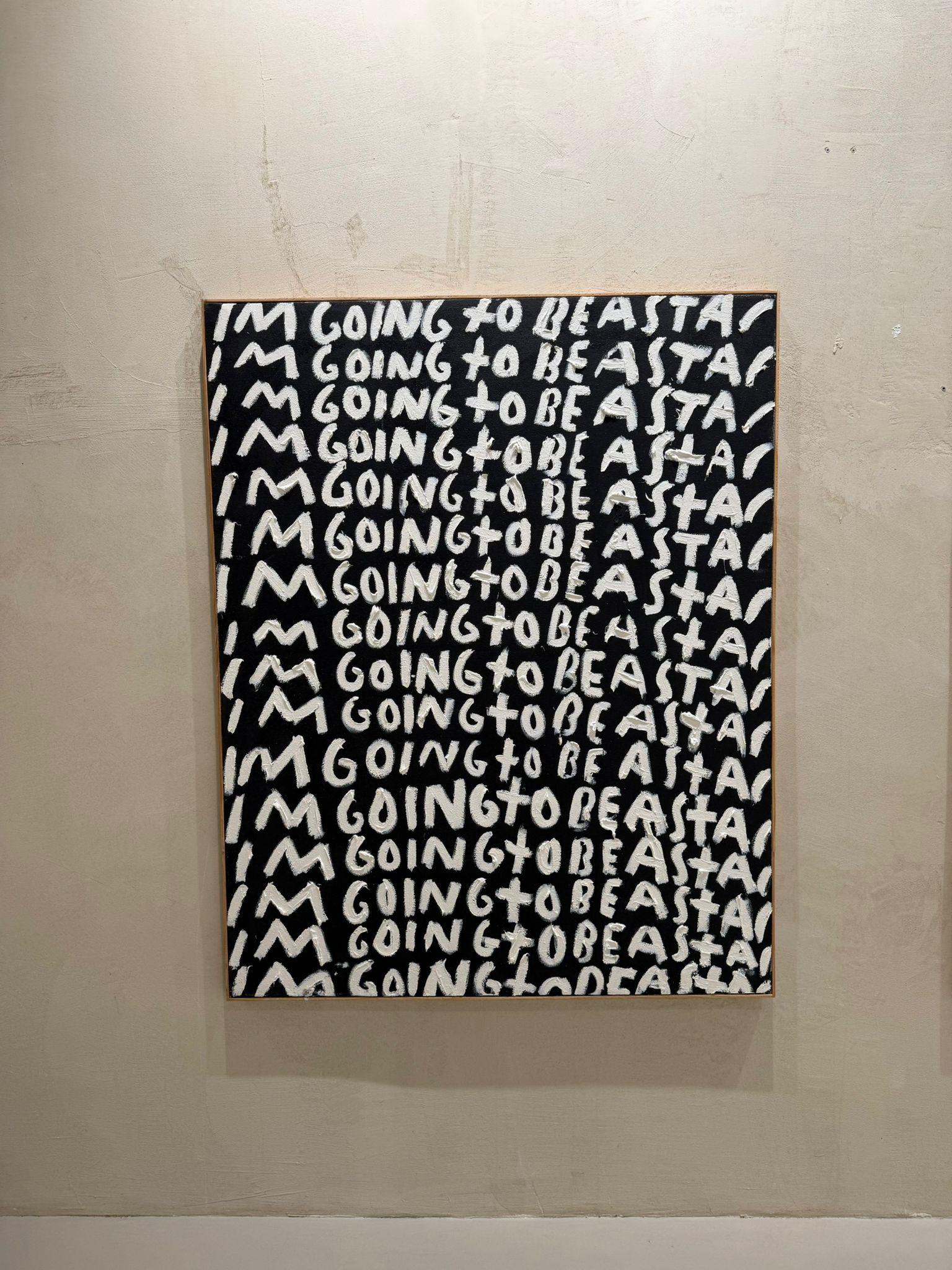 ABSTRACT Text Black Texture Contemporary Artist Eric Stefanski NEW 2025 en venta 4