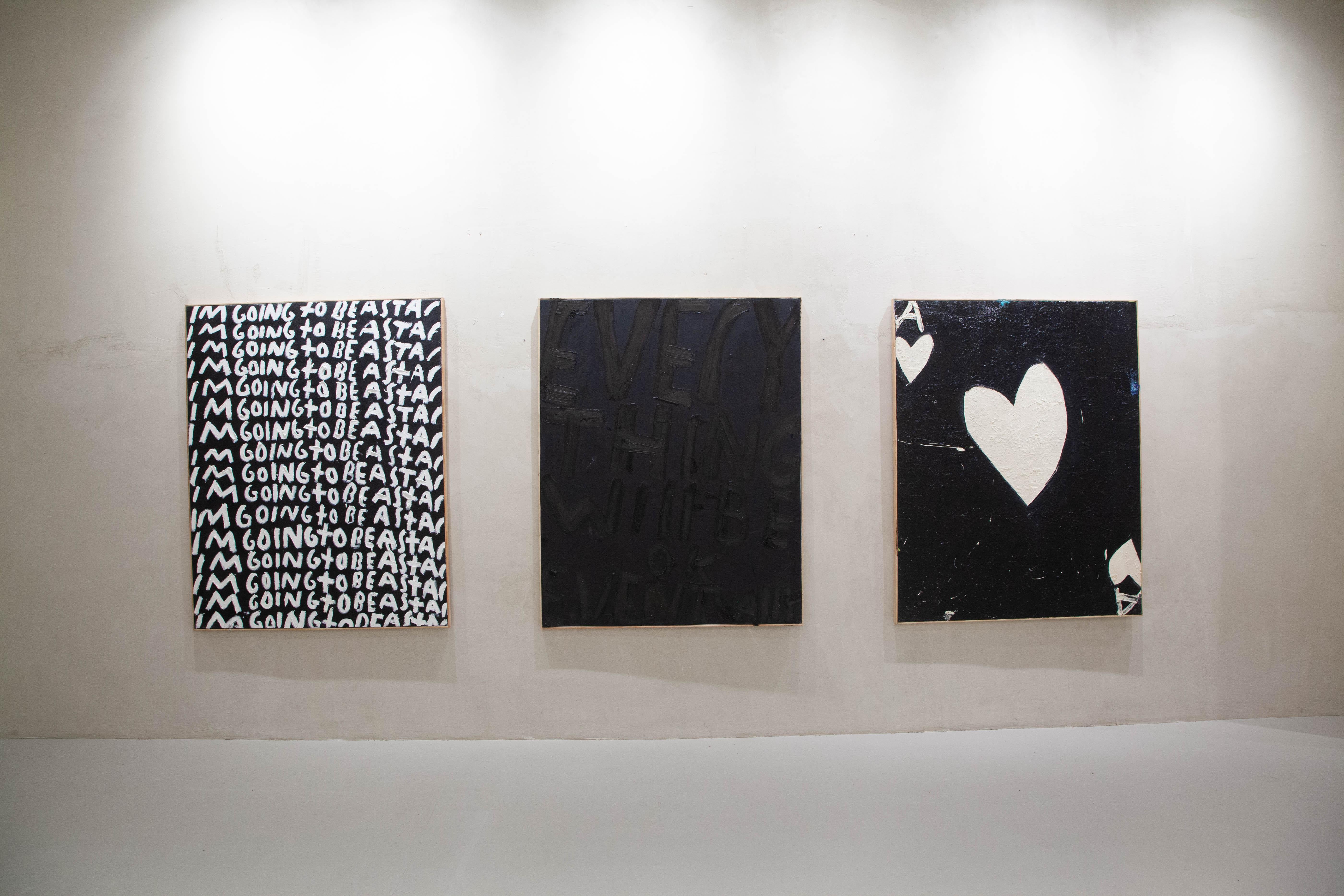 ABSTRACT Text Black Texture Contemporary Artist Eric Stefanski NEW 2025 en venta 6