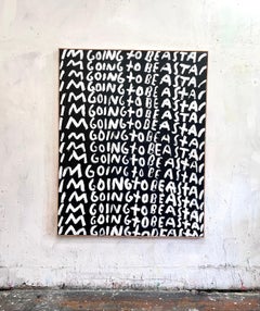 ABSTRACT Text Black Texture Contemporary Artist Eric Stefanski NEW 2025