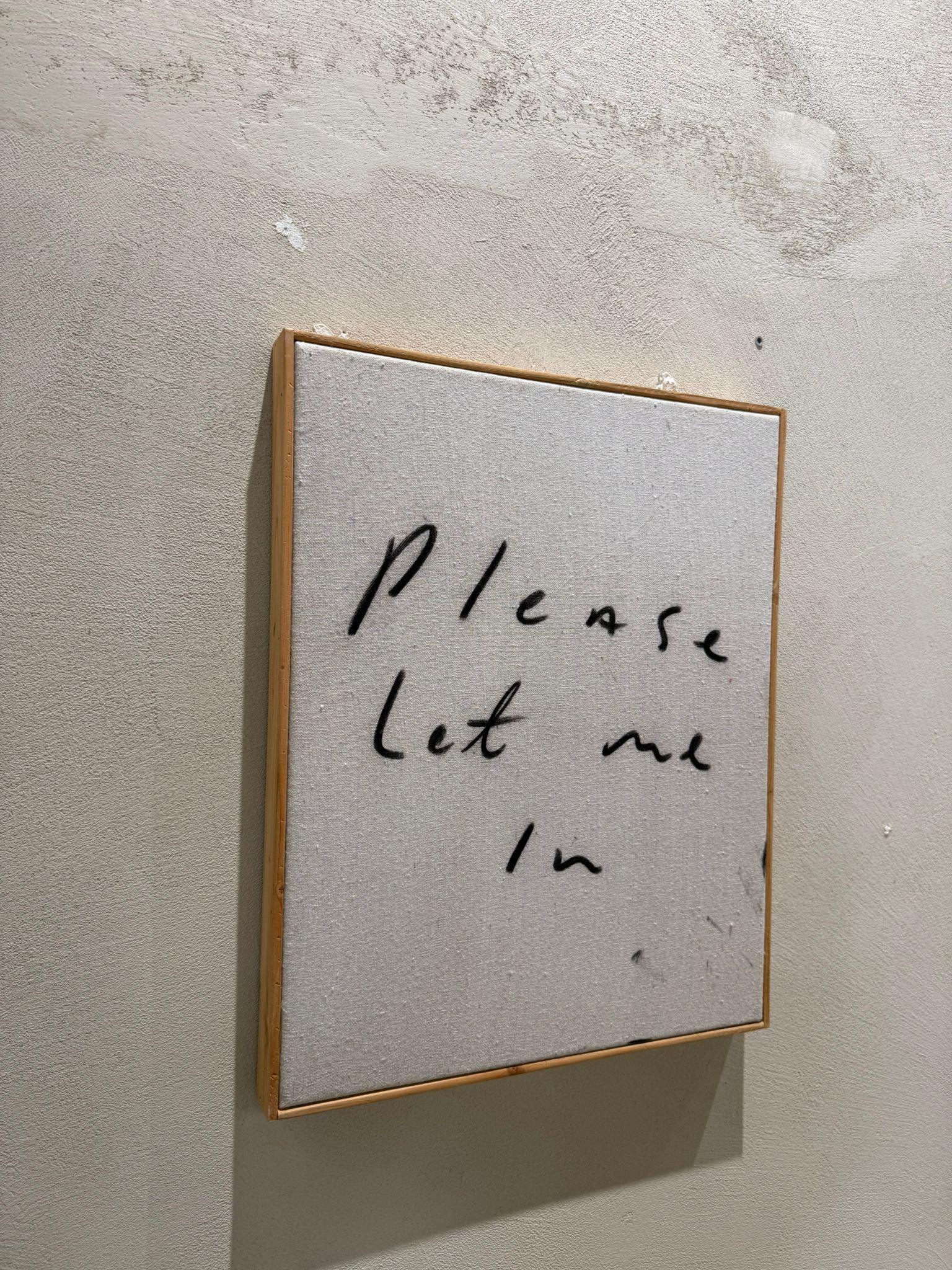 Texto ABSTRACTO Lienzo en bruto Artista contemporáneo Eric Stefanski NUEVO 2025 en venta 1