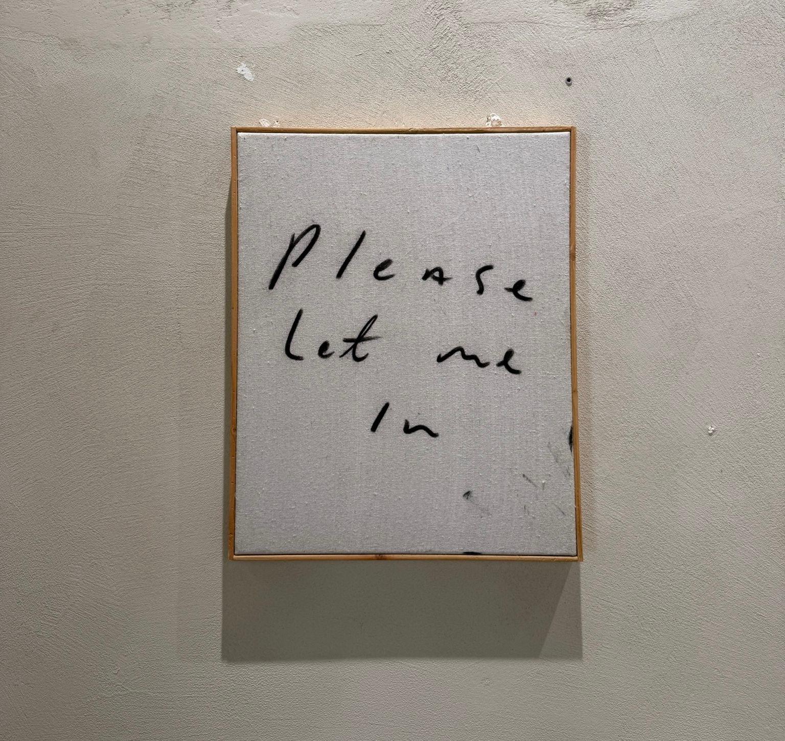 Texto ABSTRACTO Lienzo en bruto Artista contemporáneo Eric Stefanski NUEVO 2025 en venta 2