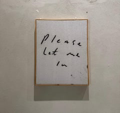 ABSTRACT Text Raw Canvas Contemporary Artist Eric Stefanski NEW 2025