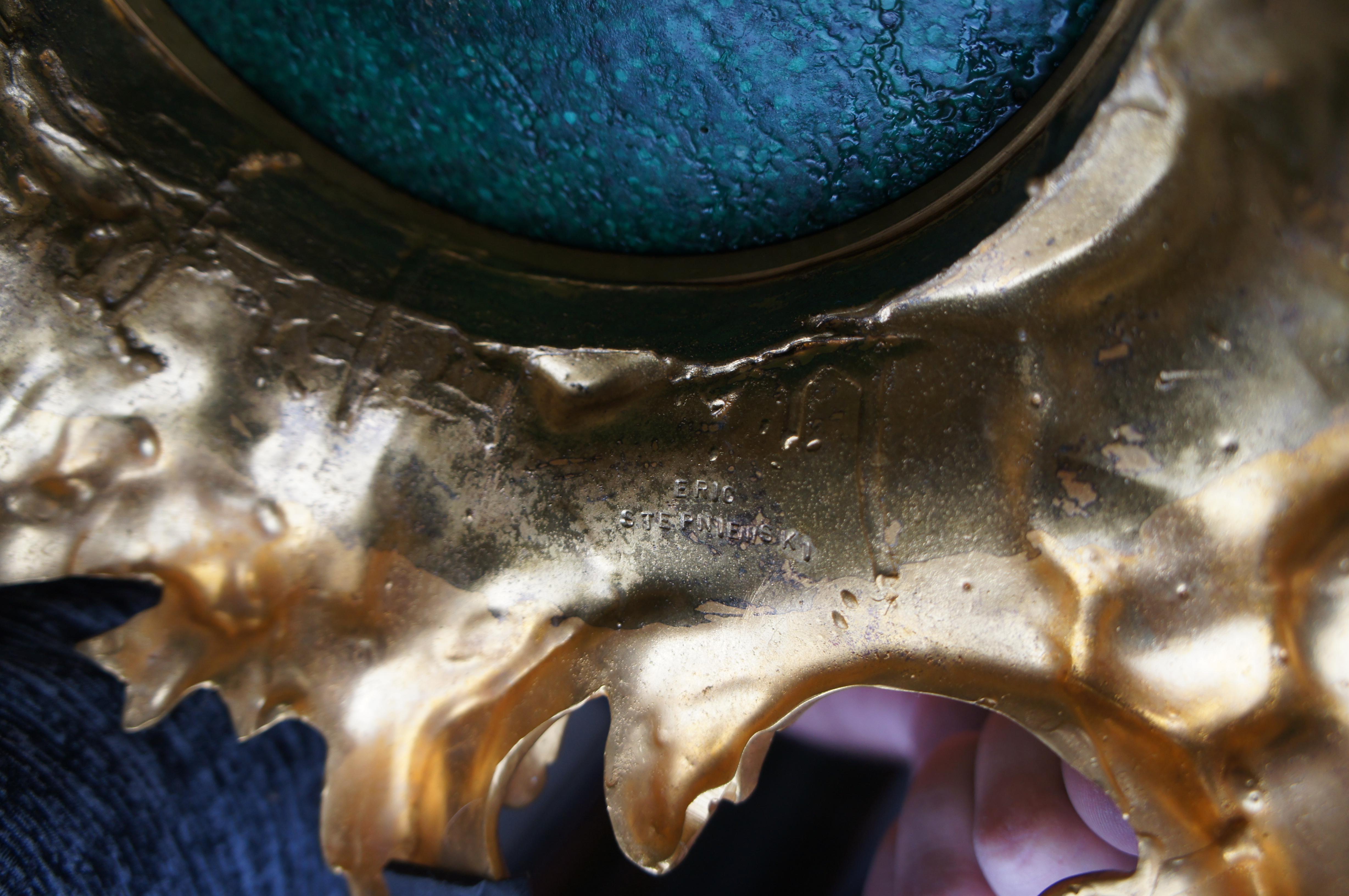 Eric Stepniewski French Rococo Luigi XV Vaso con cherubino figurato in malachite 35