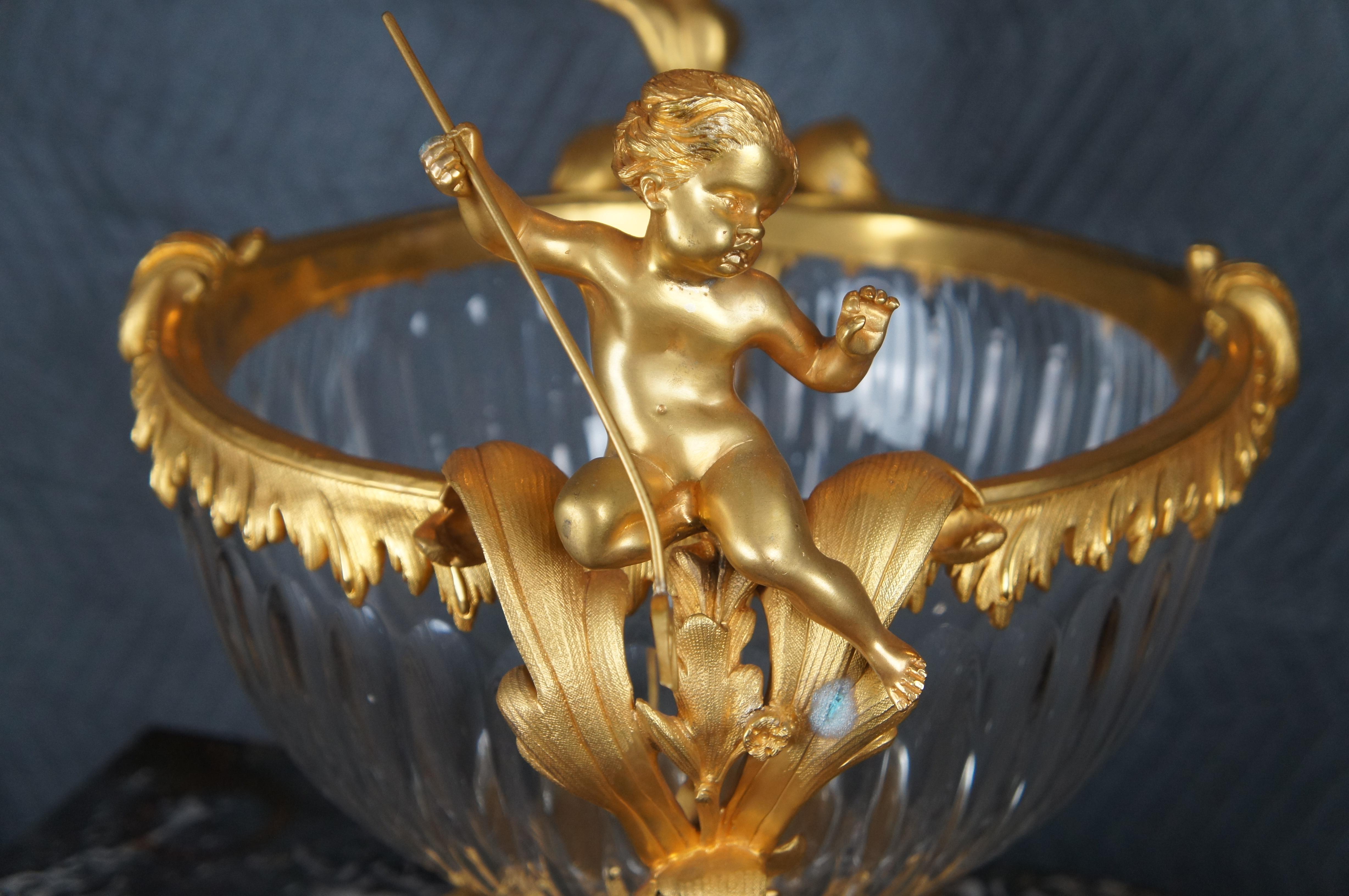 Eric Stepniewski Louis XV Style Ormolu & Crystal Centerpiece Bowl For Sale 7