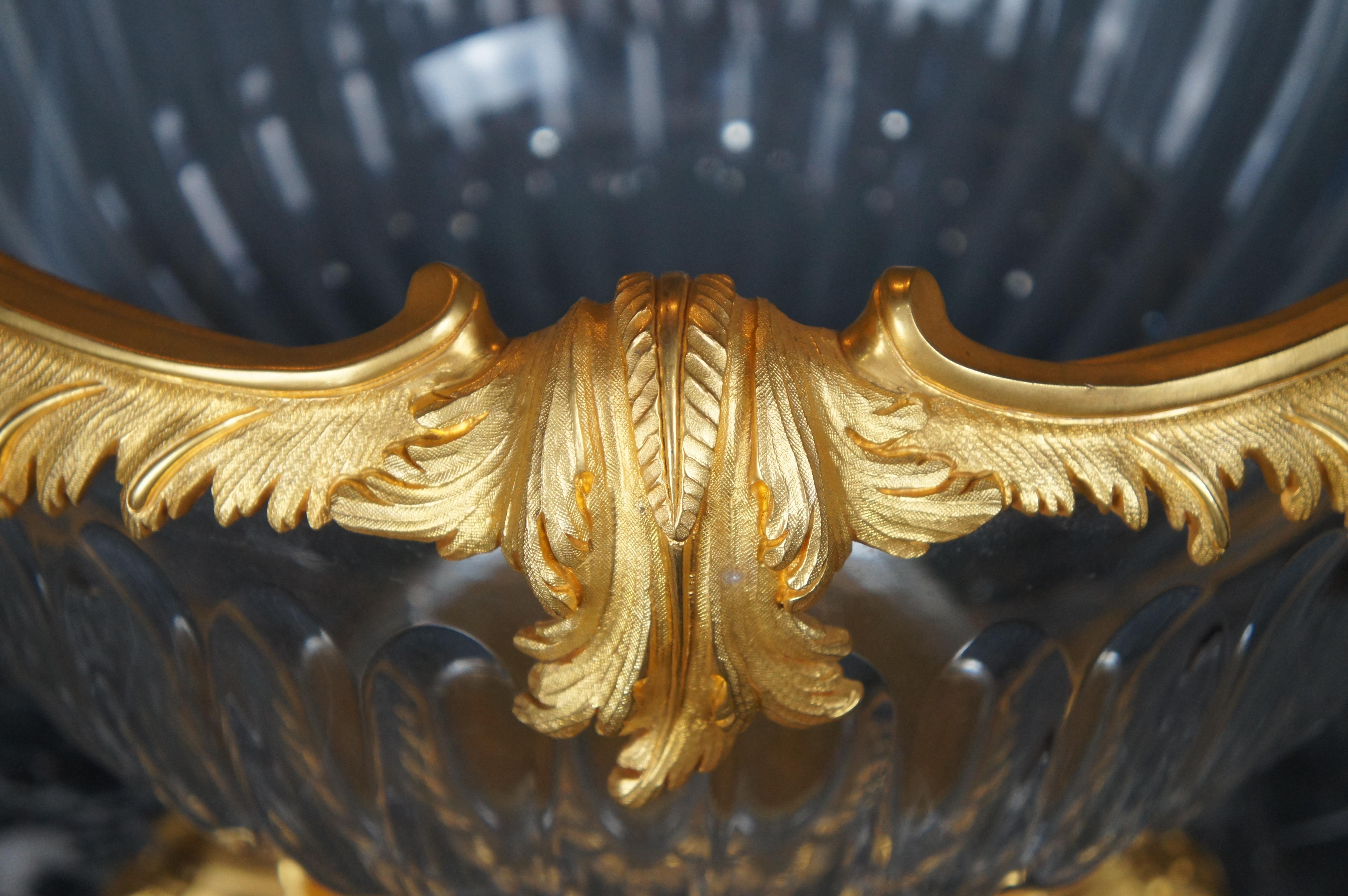 Eric Stepniewski Louis XV Style Ormolu & Crystal Centerpiece Bowl For Sale 4