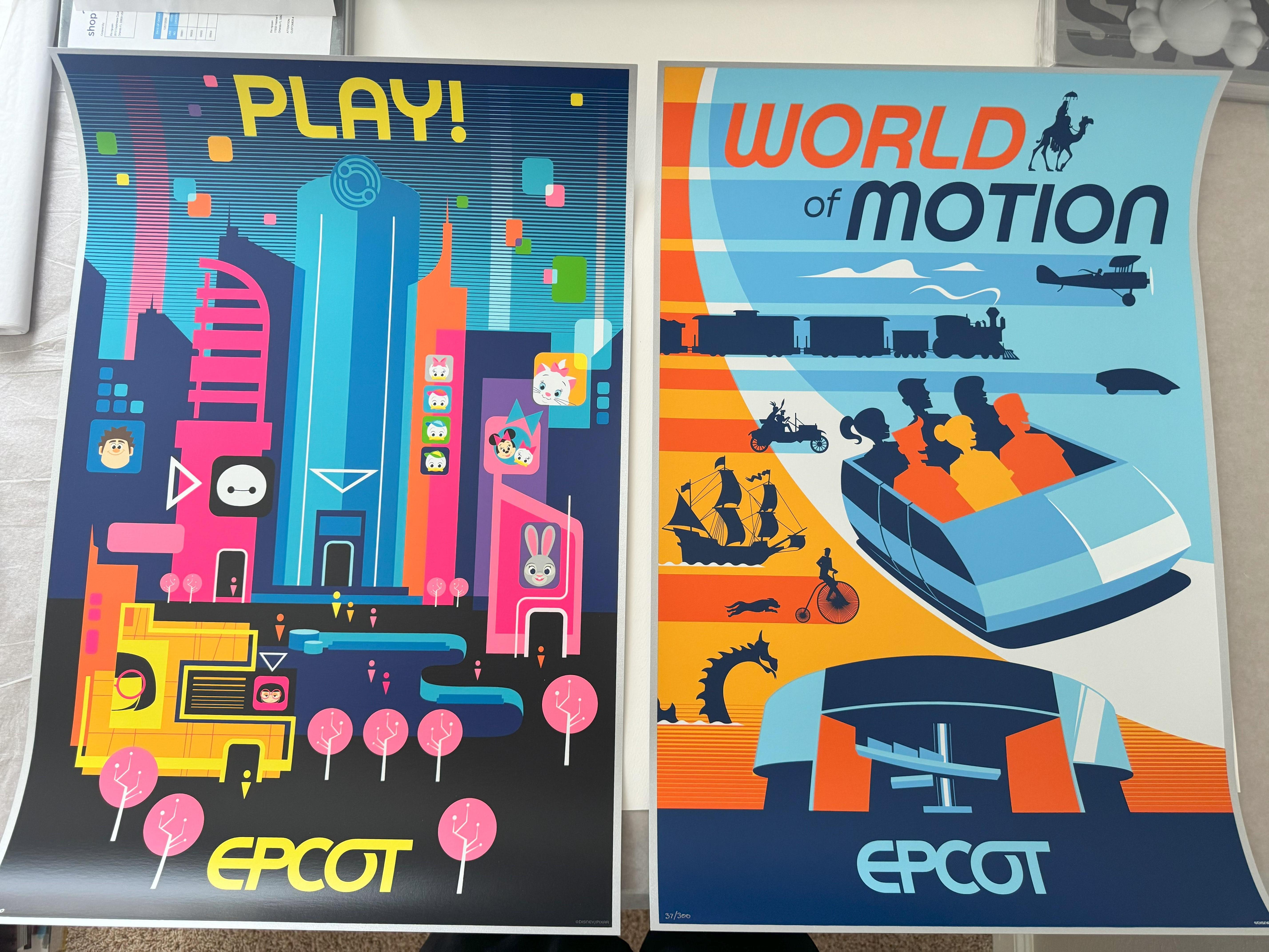 Eleven Limited Epcot Experience Numbered Serigraph Collection Set Disney - Print by Eric Tan and Stacey Aoyama