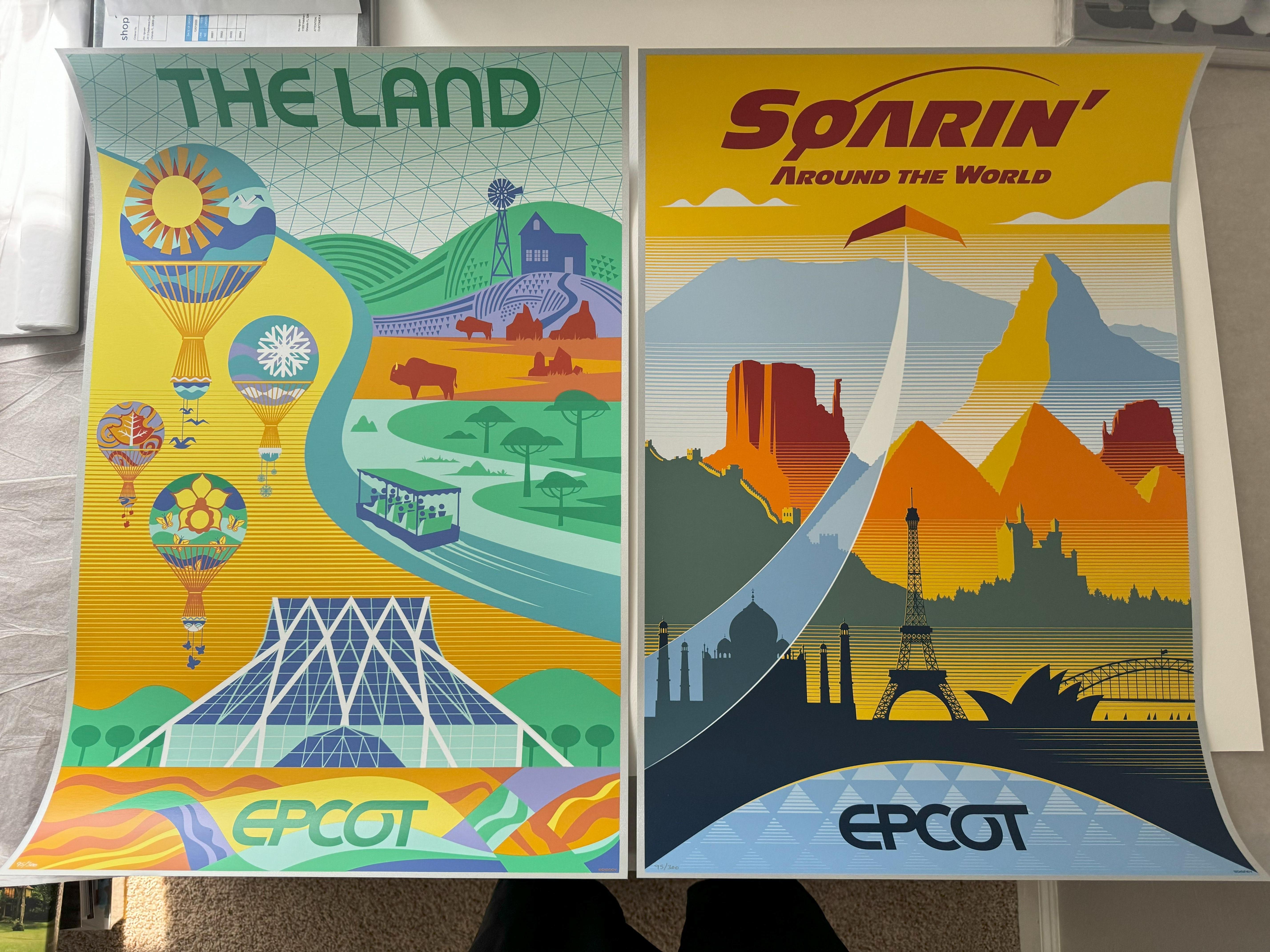 Fifteen Limited Ed Epcot Experience Numbered Serigraph Collection Set for Disney - Print by Eric Tan and Stacey Aoyama