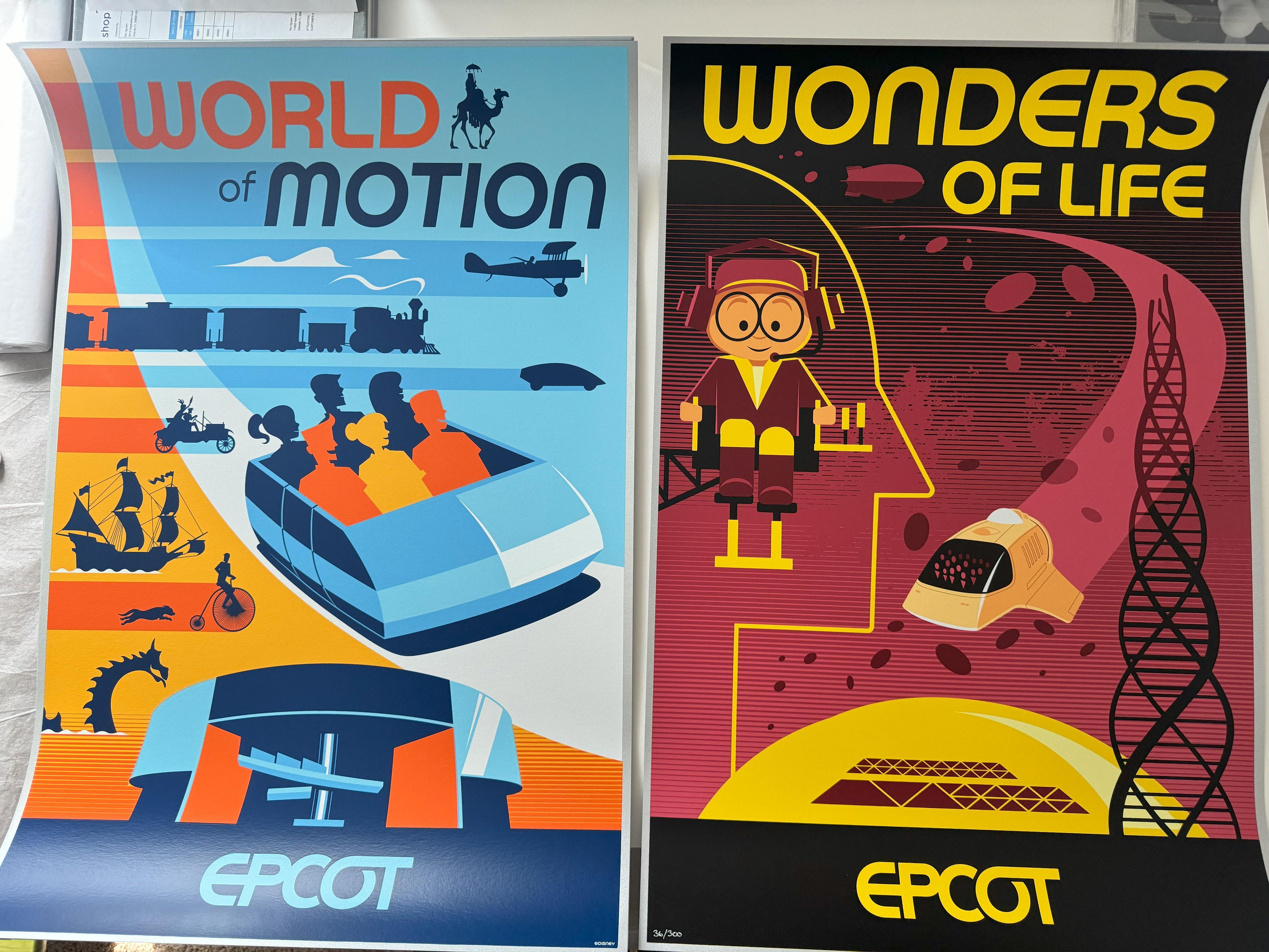 Quinze séries sérigraphiées Epcot Experience numérotées pour Disney en vente 4