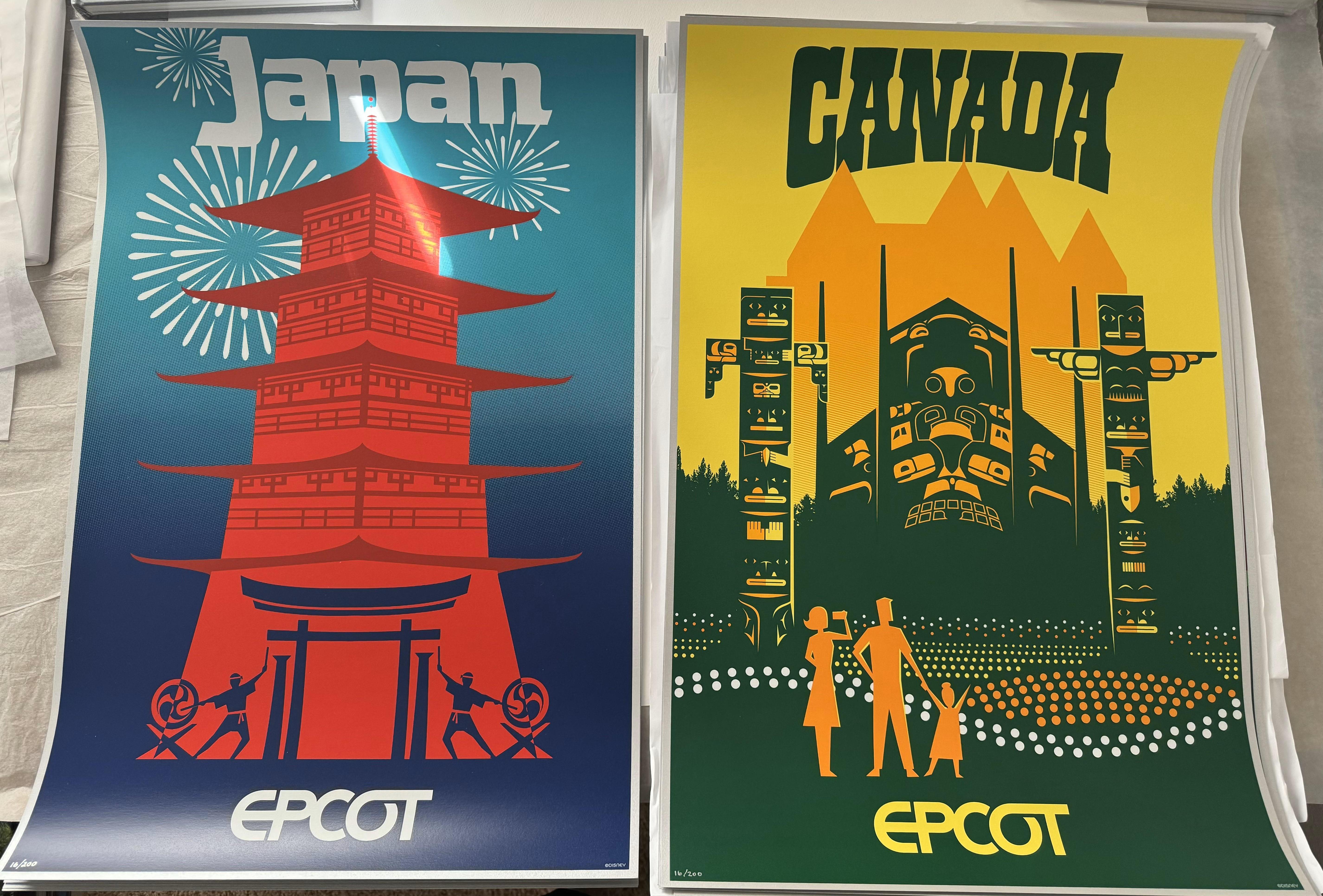 Seventeen Limited Edition Epcot Experience Numbered Serigraph Collection For Sale 1
