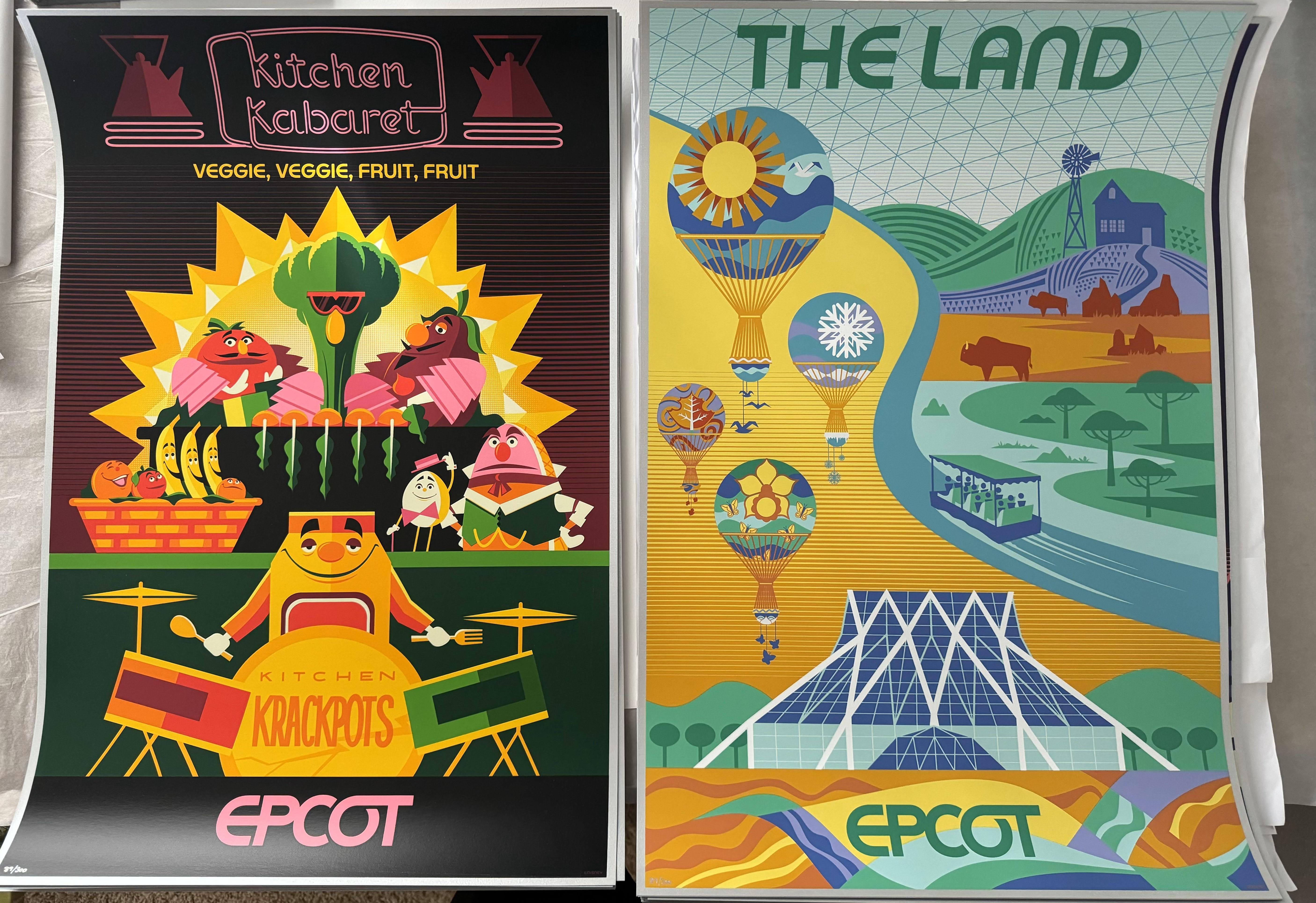 Seventeen Limited Edition Epcot Experience Numbered Serigraph Collection For Sale 2