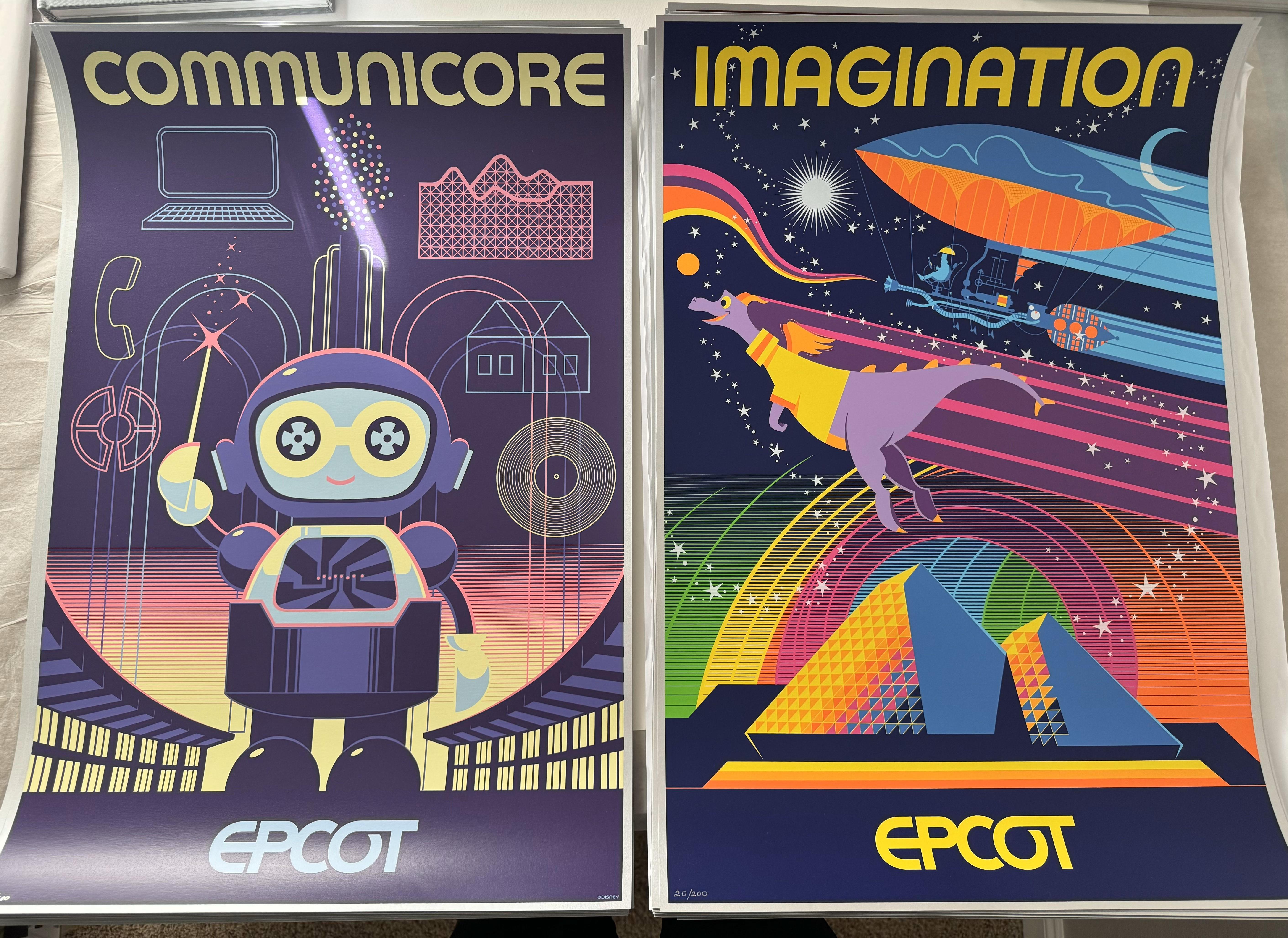 Seventeen Limited Edition Epcot Experience Numbered Serigraph Collection For Sale 4