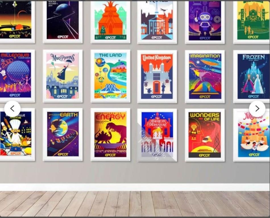Seventeen Limited Edition Epcot Experience Numbered Serigraph Collection