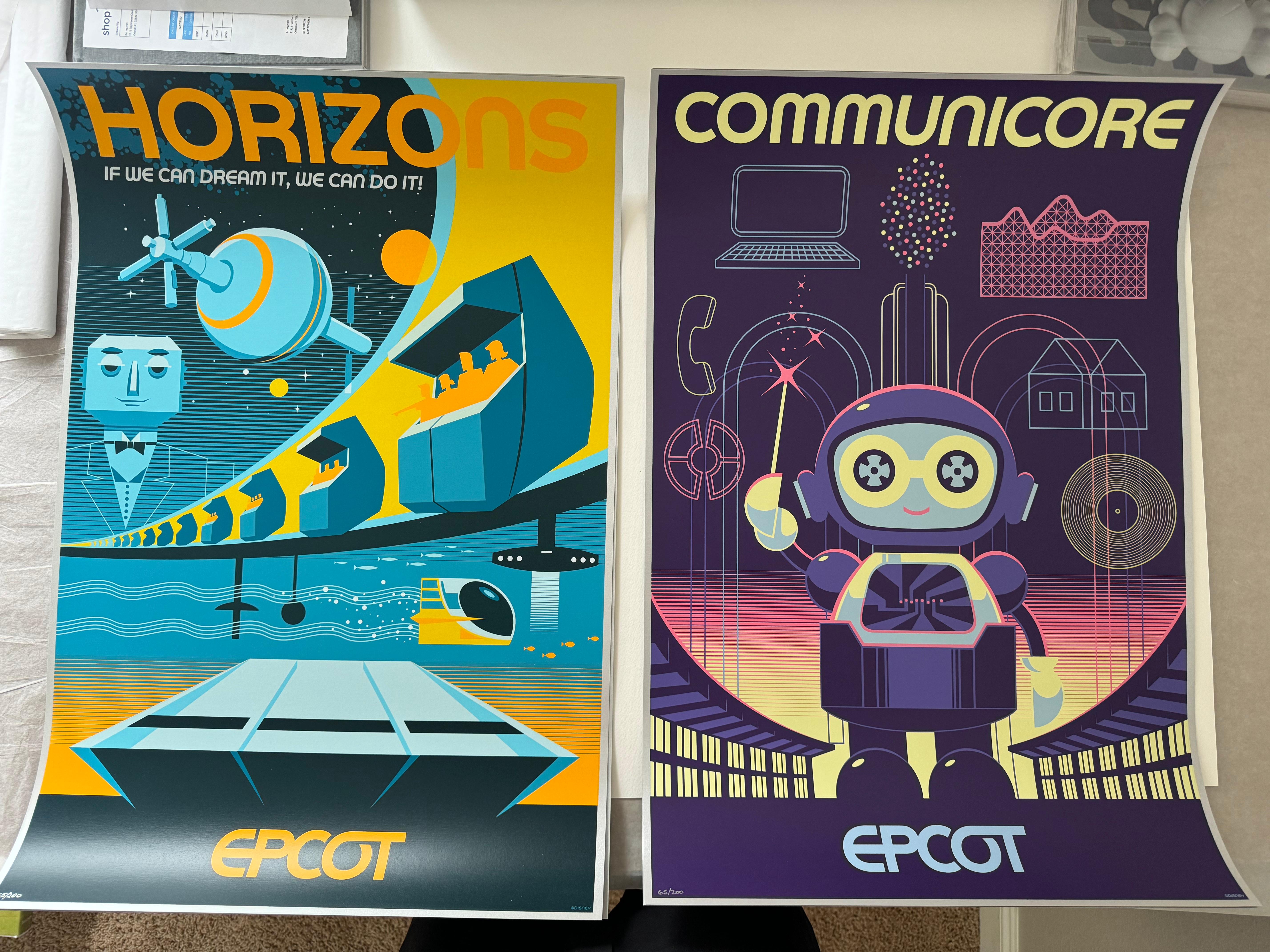 Set of 4 Limited Epcot Experience Numbered Serigraph Collection Set Disney - Print by Eric Tan