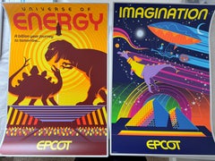 Set von 4 limitierten Epcot Experience nummerierten Serigraphie-Kollektions-Set Disney