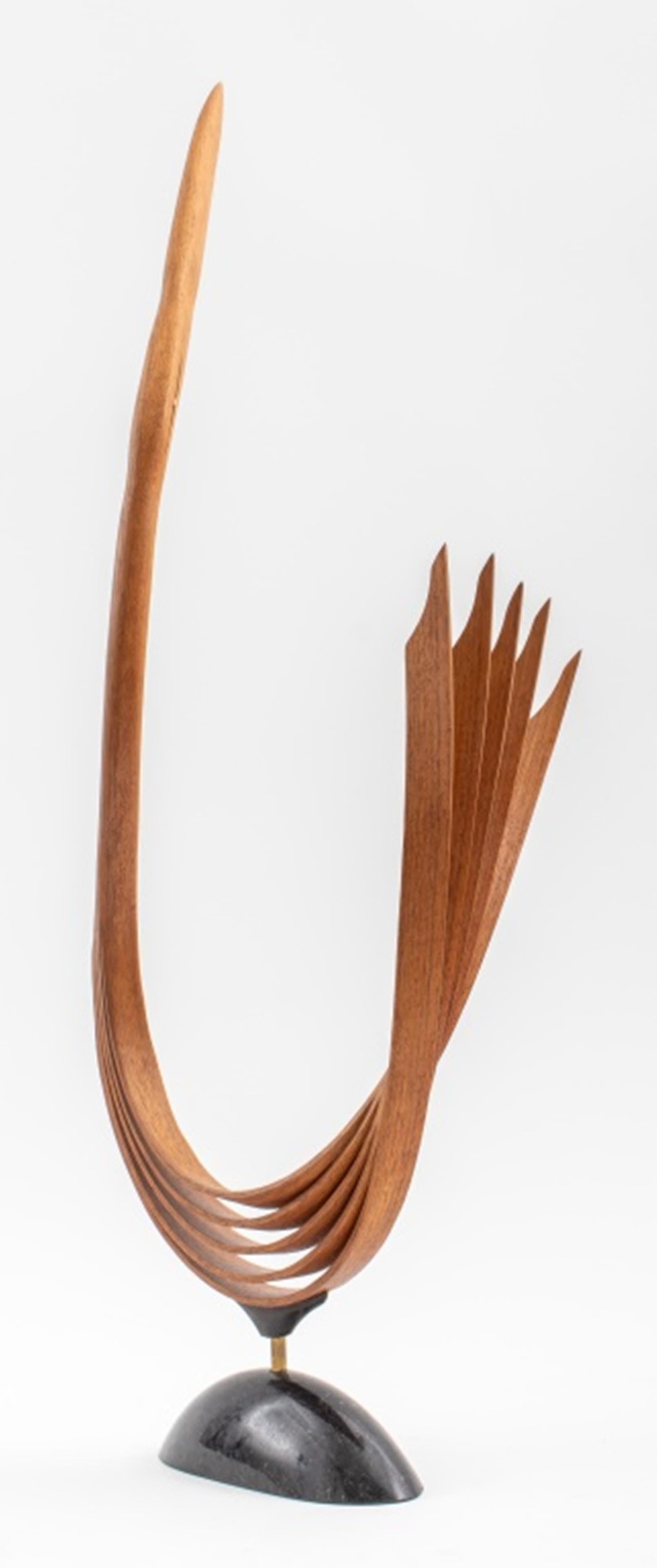 Contemporary Eric Tardif 'Bird' Walnut Wood Sculpture For Sale