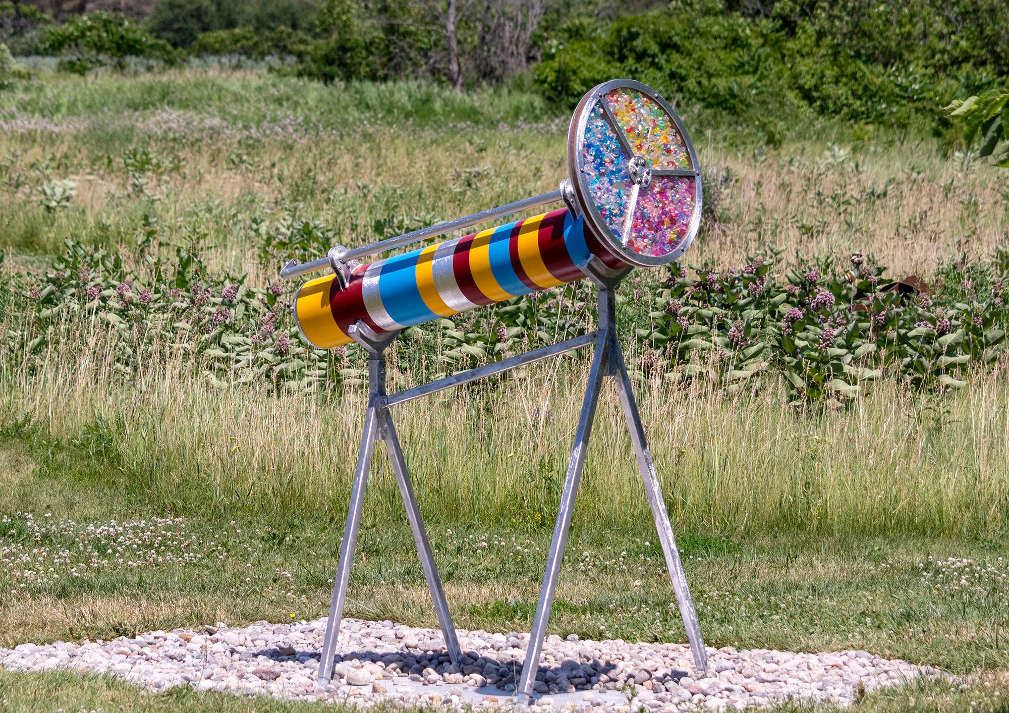 La belleza del cambio nº 2 - escultura interactiva, caleidoscópica y al aire libre - Sculpture Contemporáneo de Eric Tardif