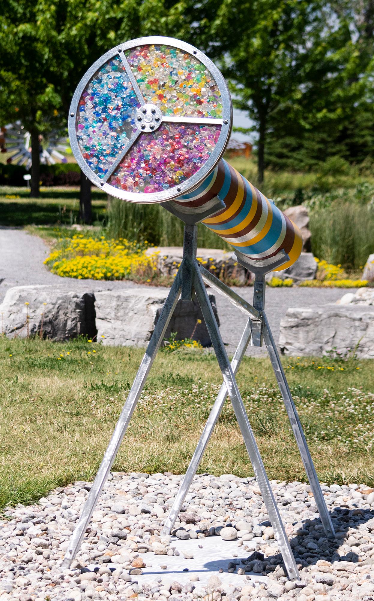 La belleza del cambio nº 2 - escultura interactiva, caleidoscópica y al aire libre en venta 6