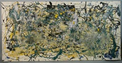Antique Large Abstract Expressionist oil Painting 1955