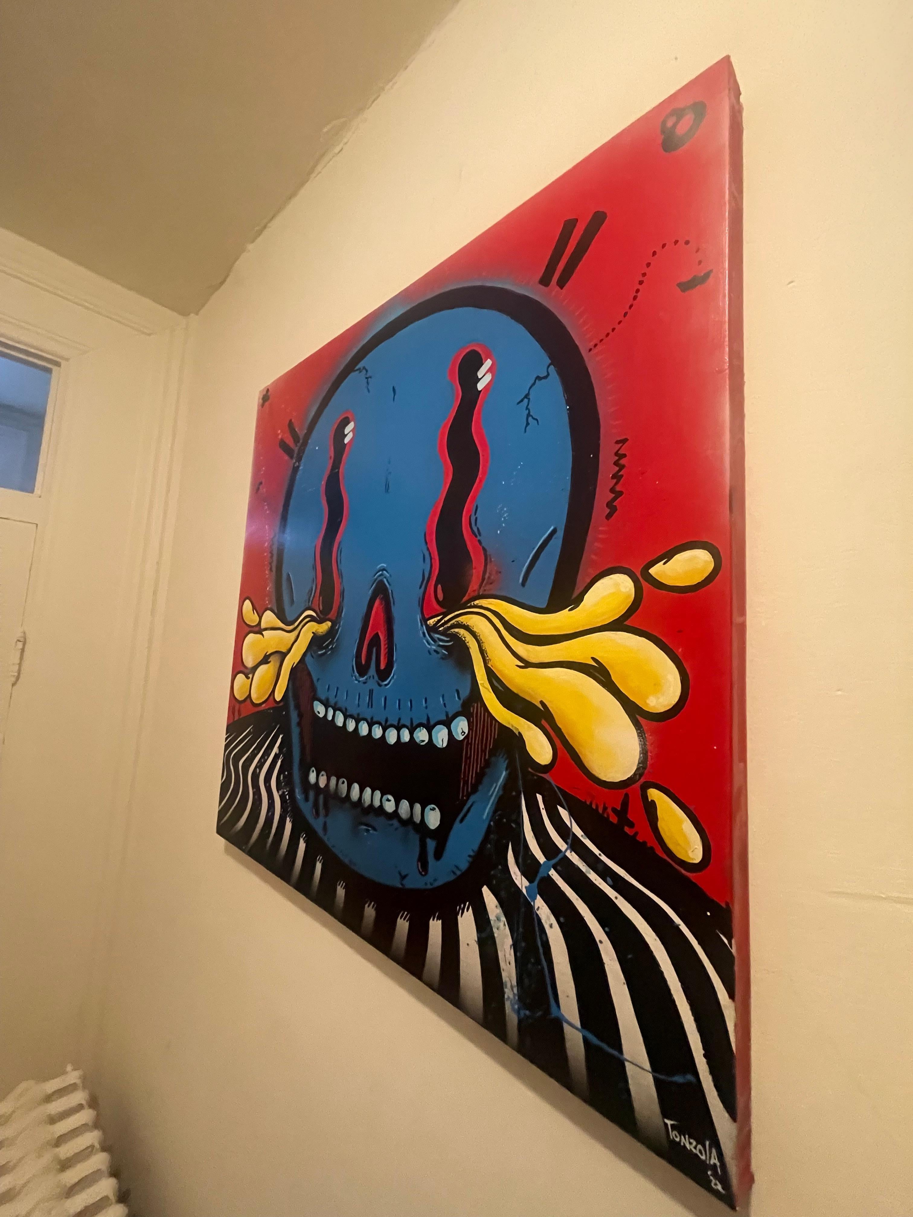 Huesos Orbiales I, Pintura Pop Art Original - Painting de Eric Tonzola