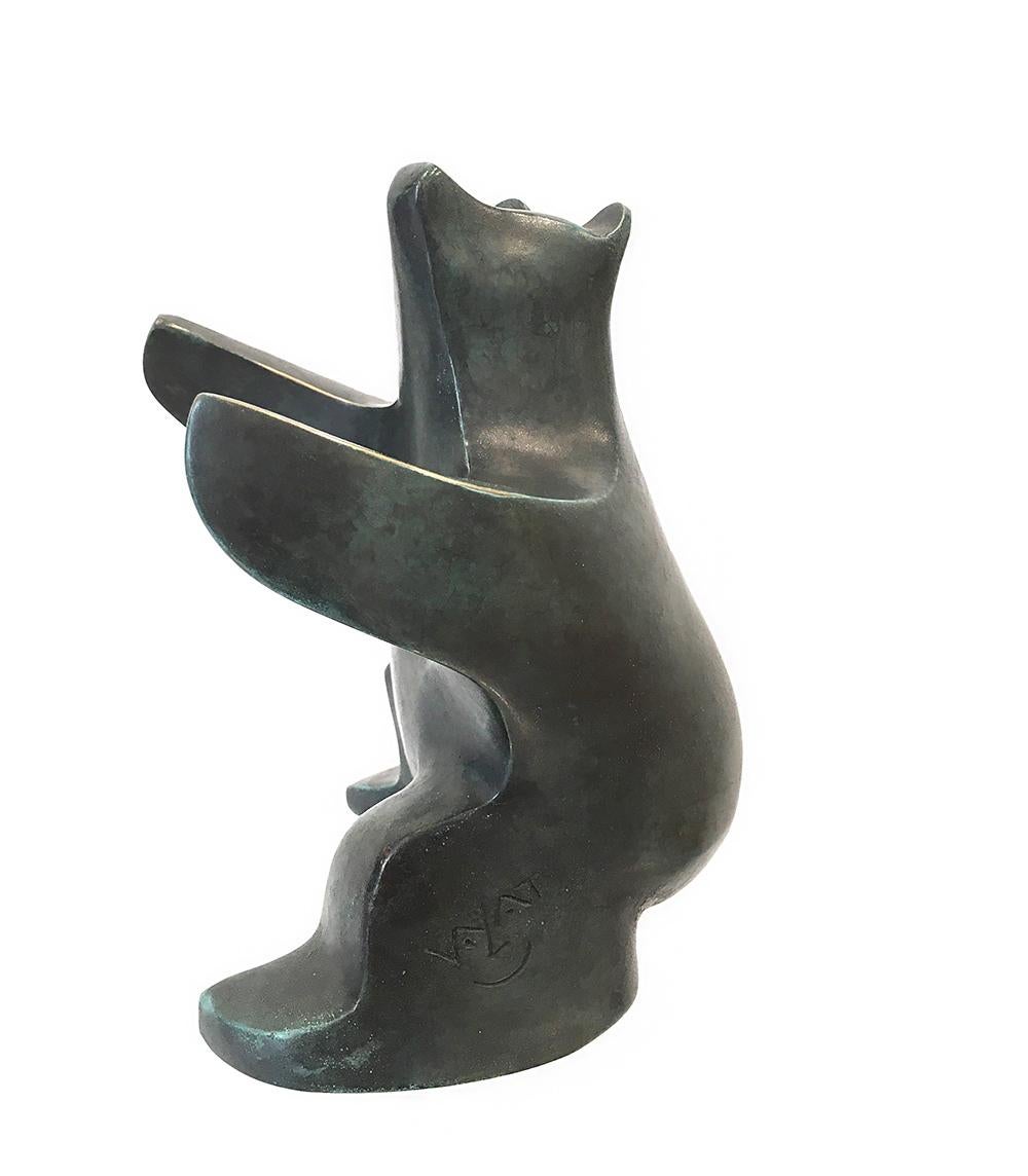 Grounded II by Eric Valat - Bronze sculpture of a bear, animal  For Sale 2