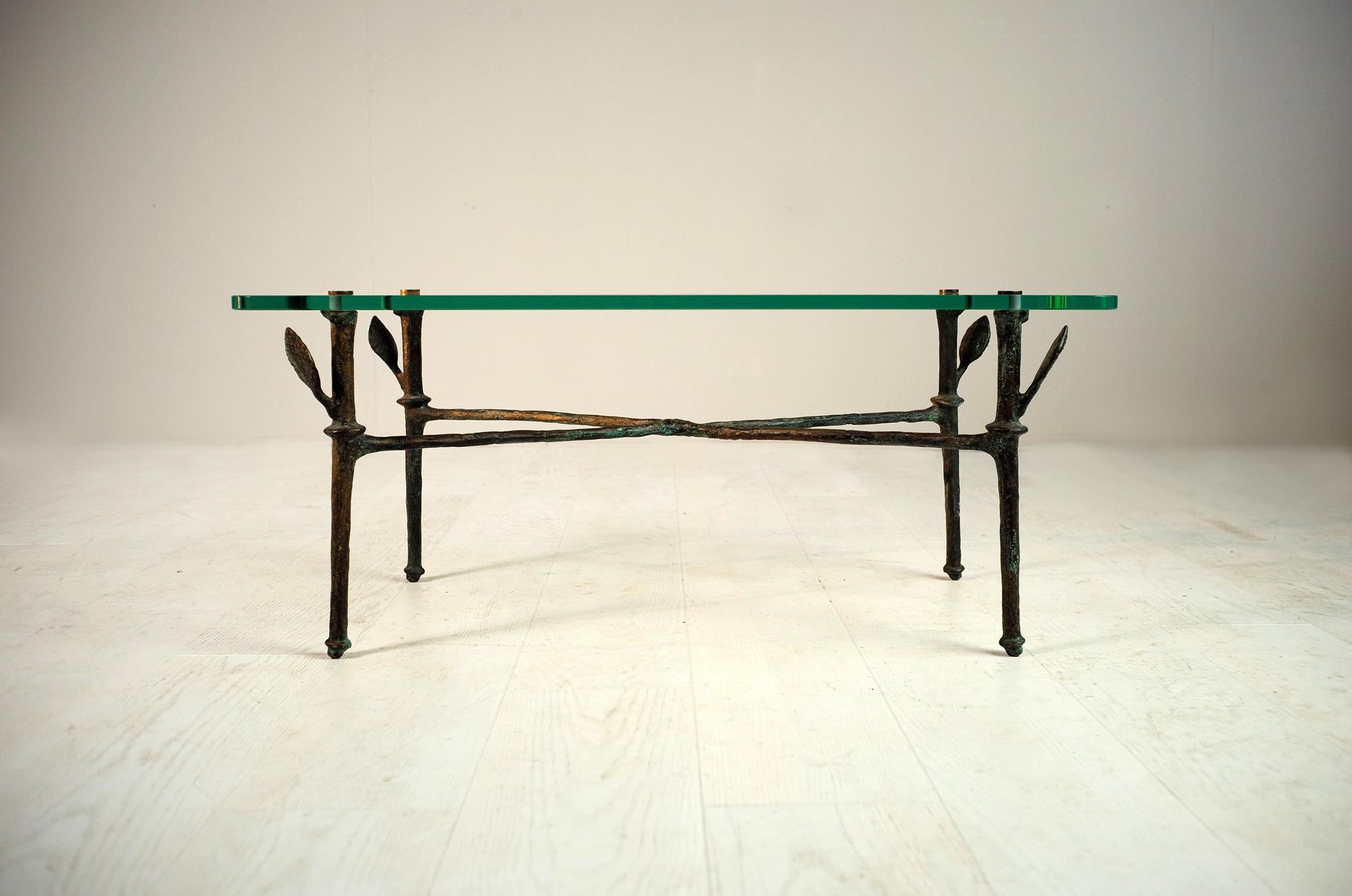 French Eric Valat, Bronze Coffee Table, France, 1990