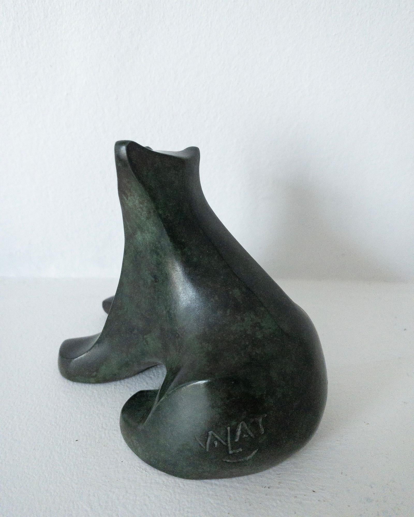 Bear Cub by Eric Valat - Bronze sculpture of a bear, animal sculpture, fun, baby For Sale 9