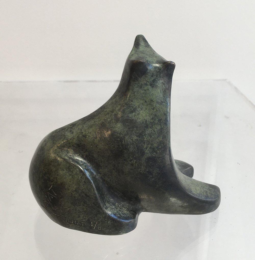 Bear Cub by Eric Valat - Bronze sculpture of a bear, animal sculpture, fun, baby For Sale 2