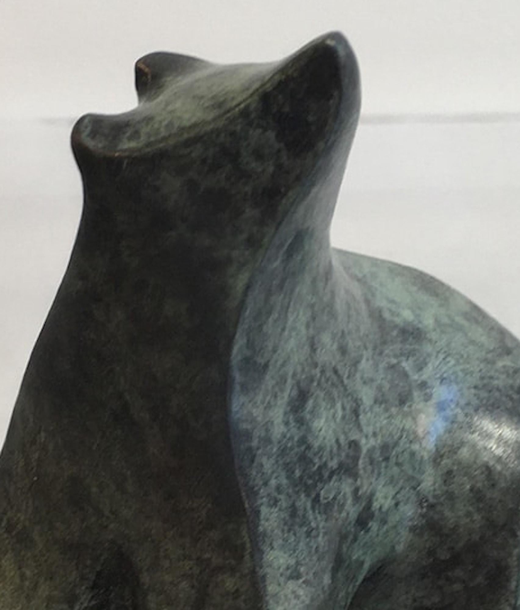 Bear Cub by Eric Valat - Bronze sculpture of a bear, animal sculpture, fun, baby For Sale 4