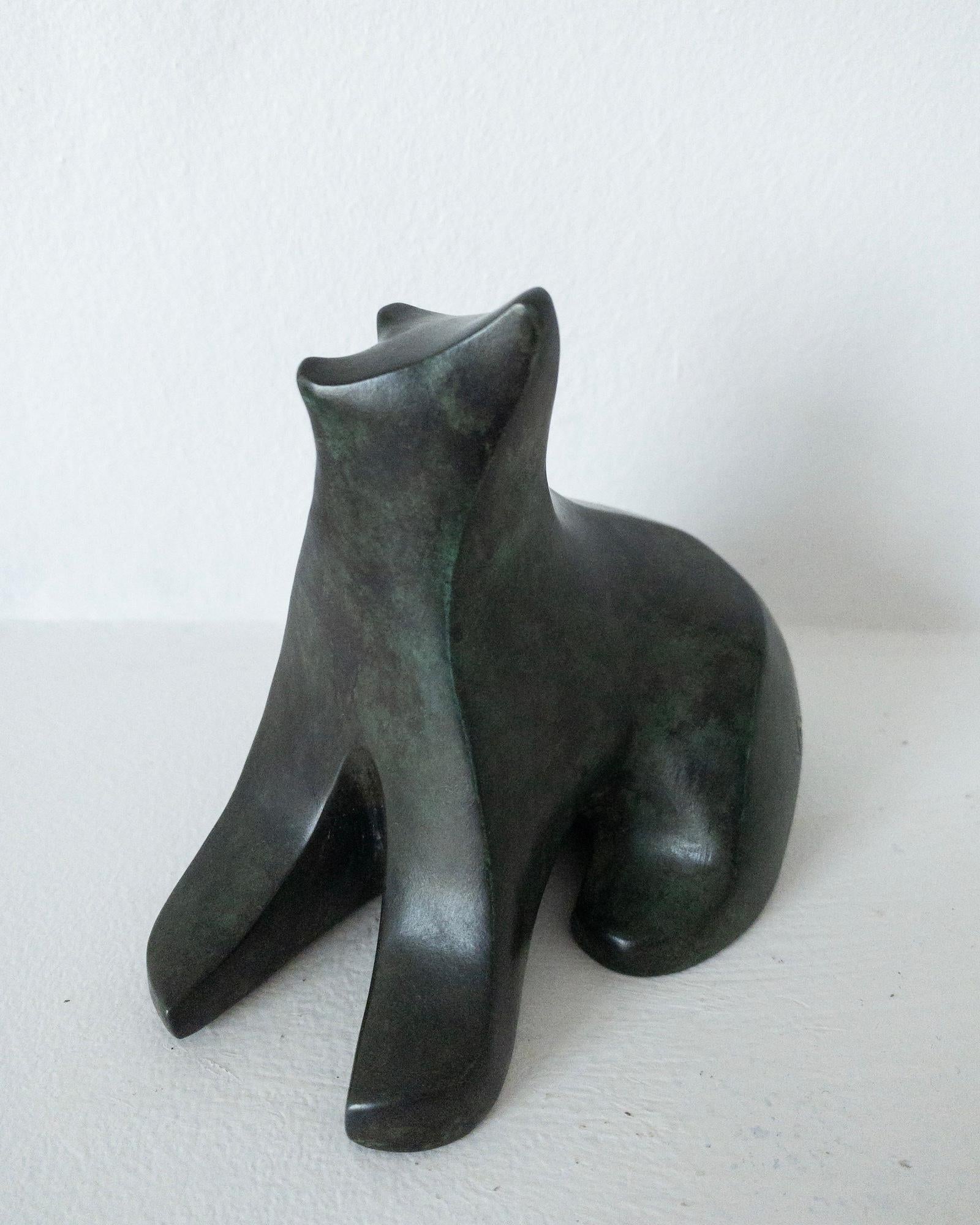 Bear Cub by Eric Valat - Bronze sculpture of a bear, animal sculpture, fun, baby