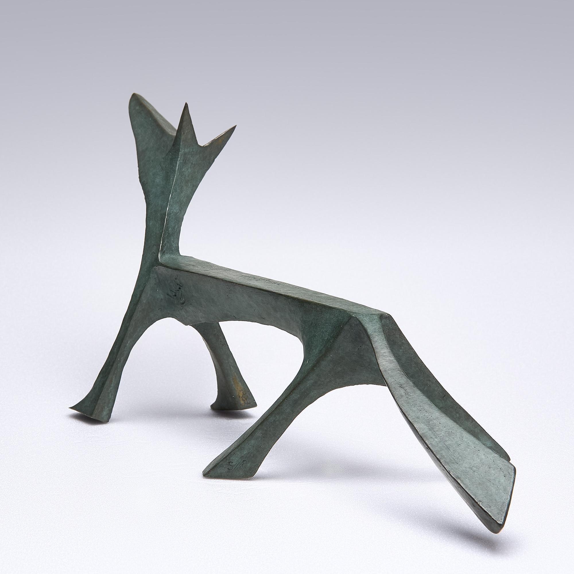 Goupil di Eric Valat - Scultura animale, volpe, animale selvatico, bronzo in vendita 2