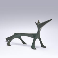 Goupil by Eric Valat - Animal sculpture, fox, wild animal, bronze