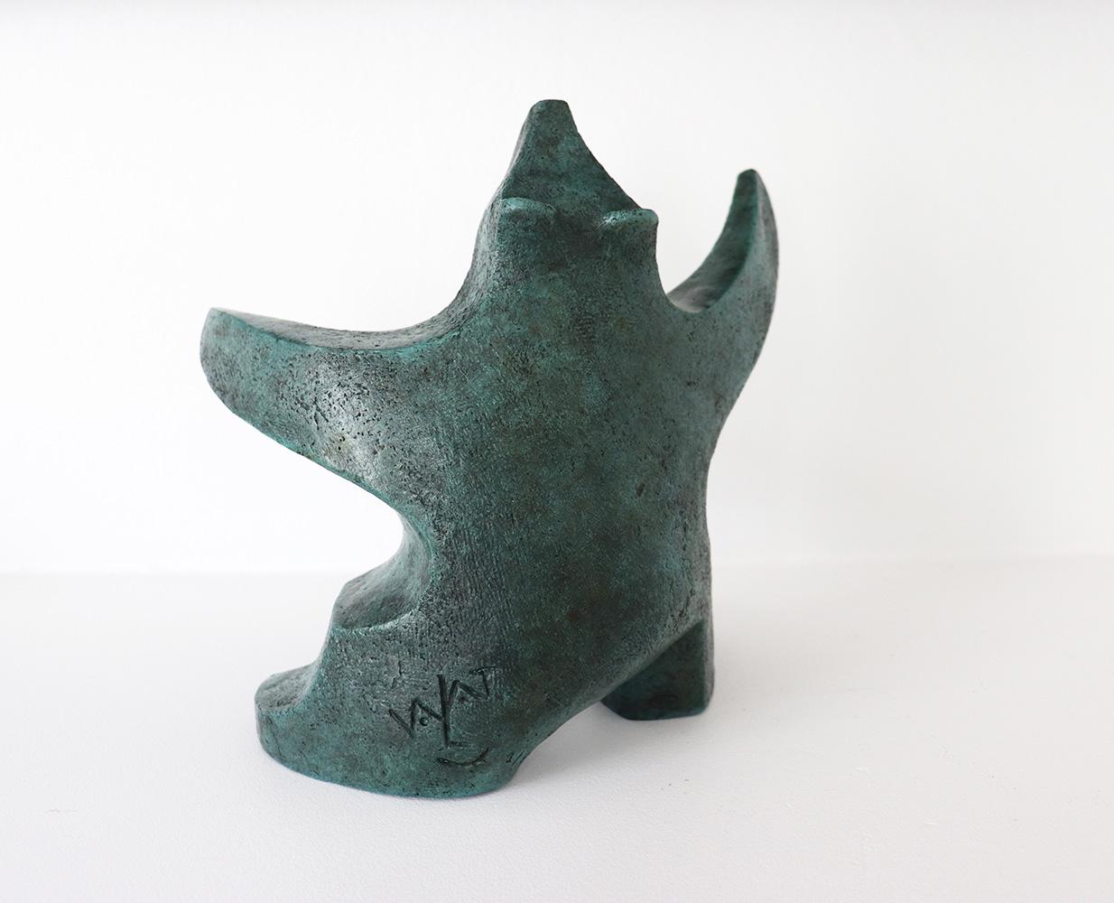 Grounded III de Eric Valat - Escultura de bronce de un oso, animal, ligereza, diversión en venta 2