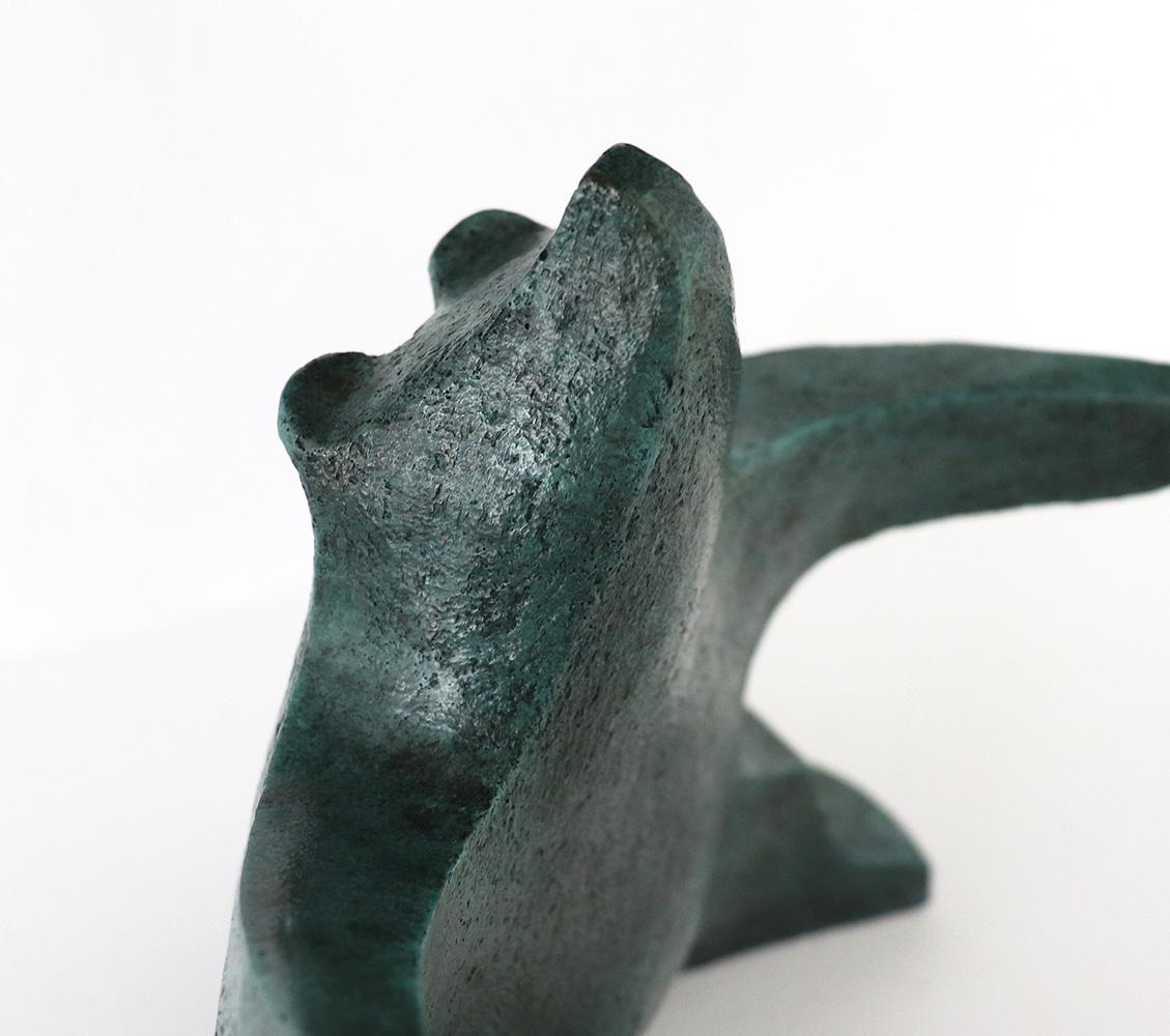 Grounded III by Eric Valat - Bronze sculpture of a bear, animal, lightness, fun For Sale 4