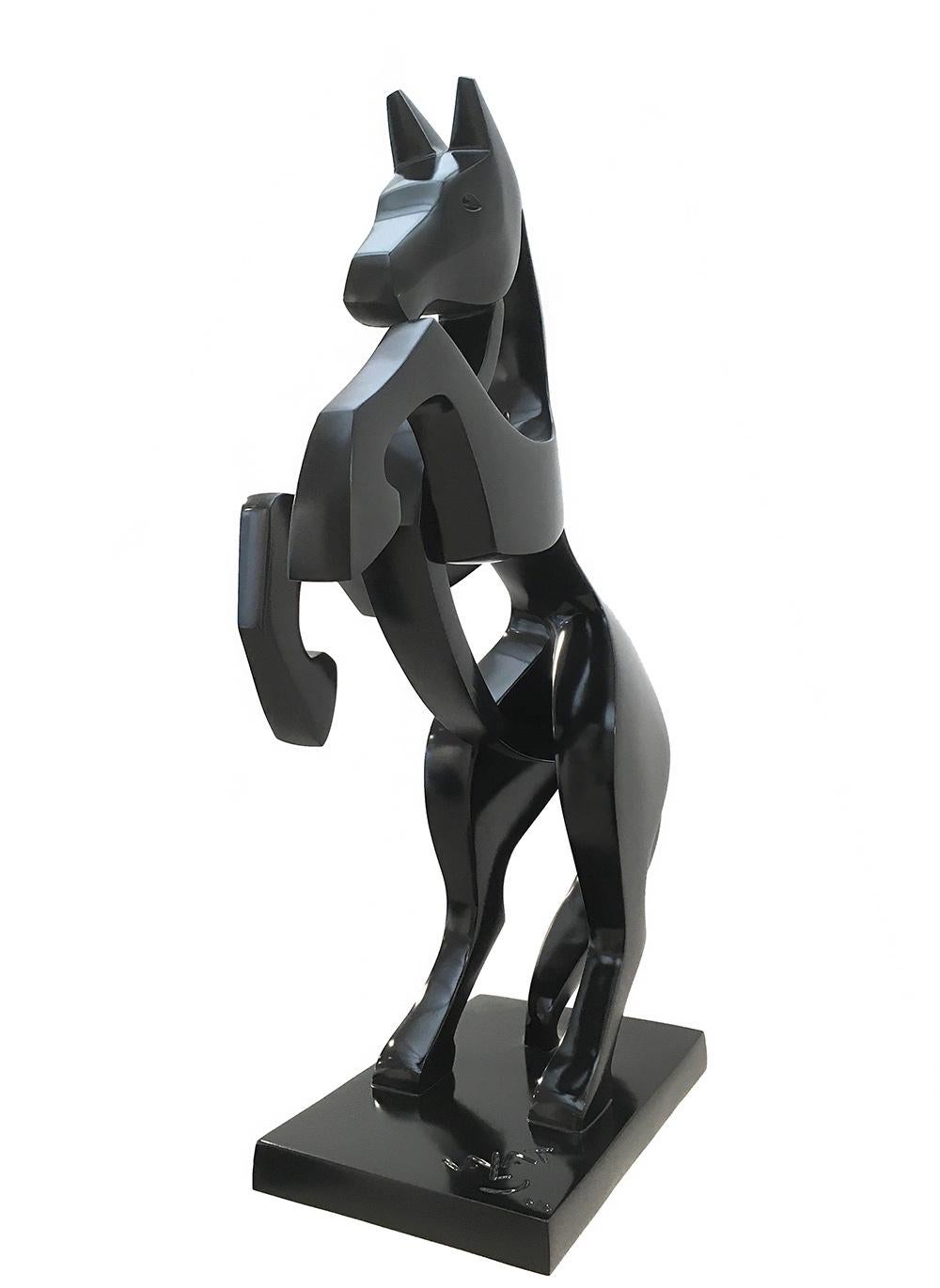 Cavallo da allevamento di Eric Valat - Scultura animale, poliestere, dinamismo, movimento in vendita 2