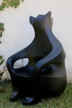 Small Bear Armchair by Eric Valat - Functional sculpture, polyester, wild animal