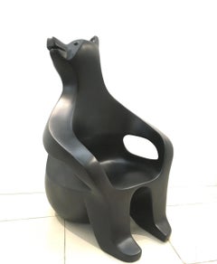Small Bear Armchair by Eric Valat - Functional sculpture, polyester, wild animal