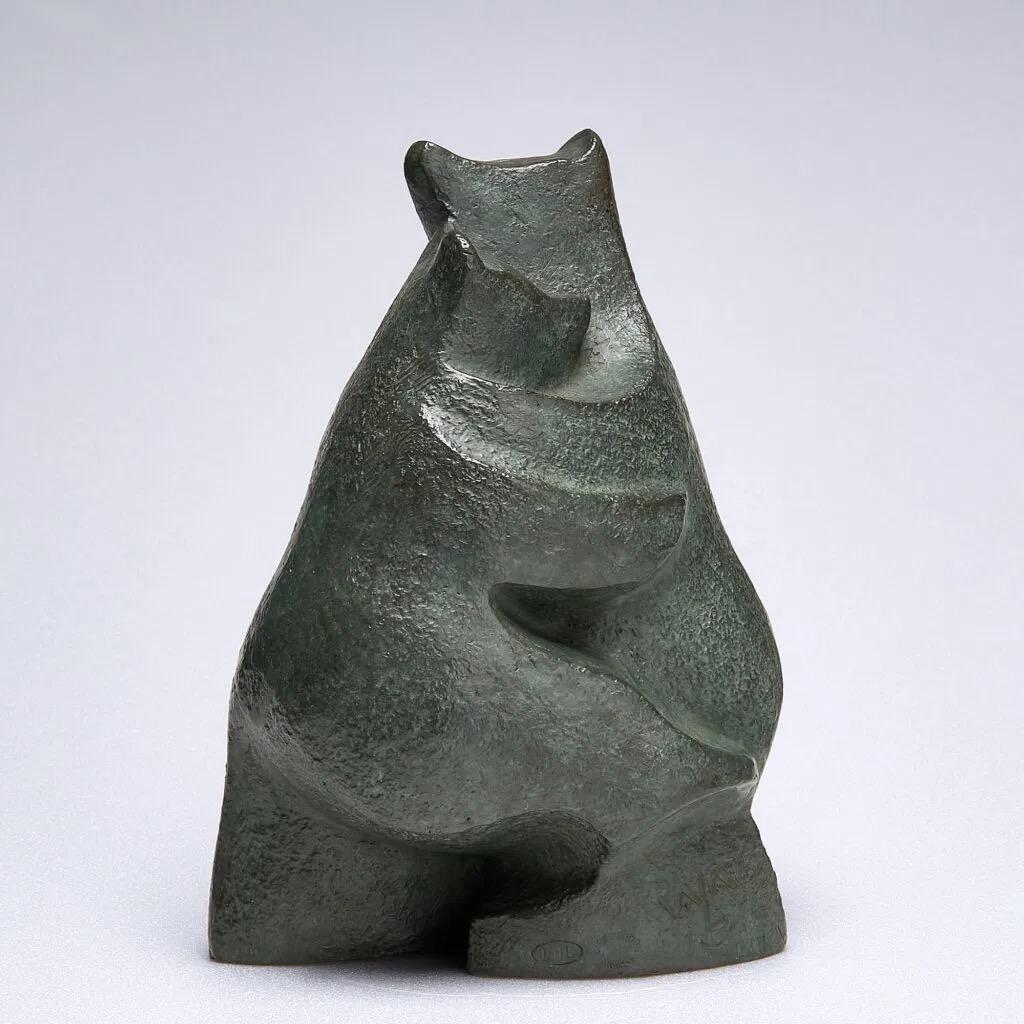 Tenderness by Eric Valat - Bronze sculpture of two bears hugging, animal For Sale 1