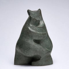 Tenderness by Eric Valat - Bronze sculpture of two bears hugging, animal