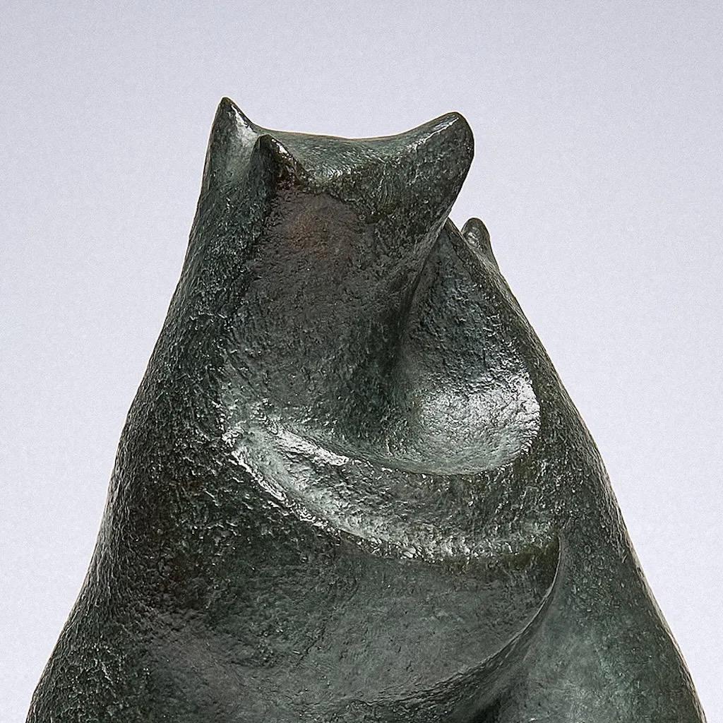 Tenderness by Eric Valat - Bronze sculpture of two bears hugging, animal For Sale 4
