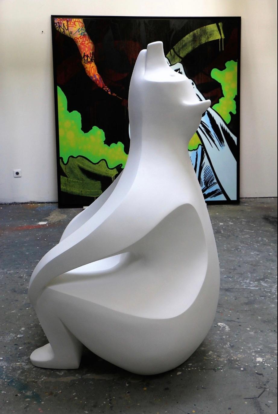Der große Bär von Eric Valat - Skulptur und Sessel, Polyester im Angebot 4