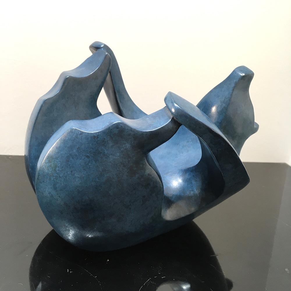 El Oso Feliz de Eric Valat - Escultura de bronce de un oso, escultura animal, diversión en venta 2