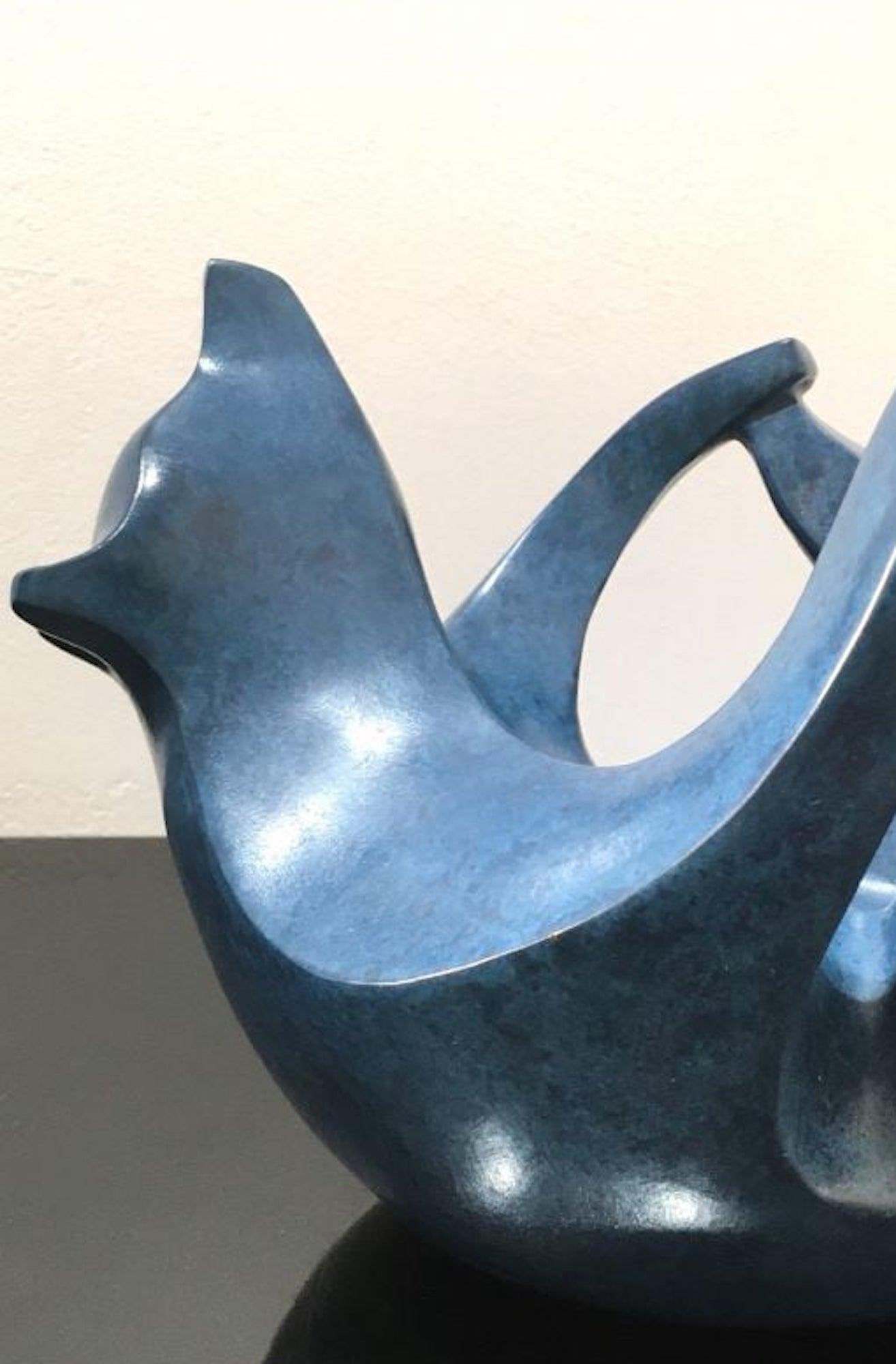El Oso Feliz de Eric Valat - Escultura de bronce de un oso, escultura animal, diversión en venta 4
