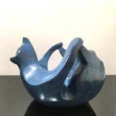 The Happy Bear by Eric Valat - Bronze sculpture of a bear, animal sculpture, fun