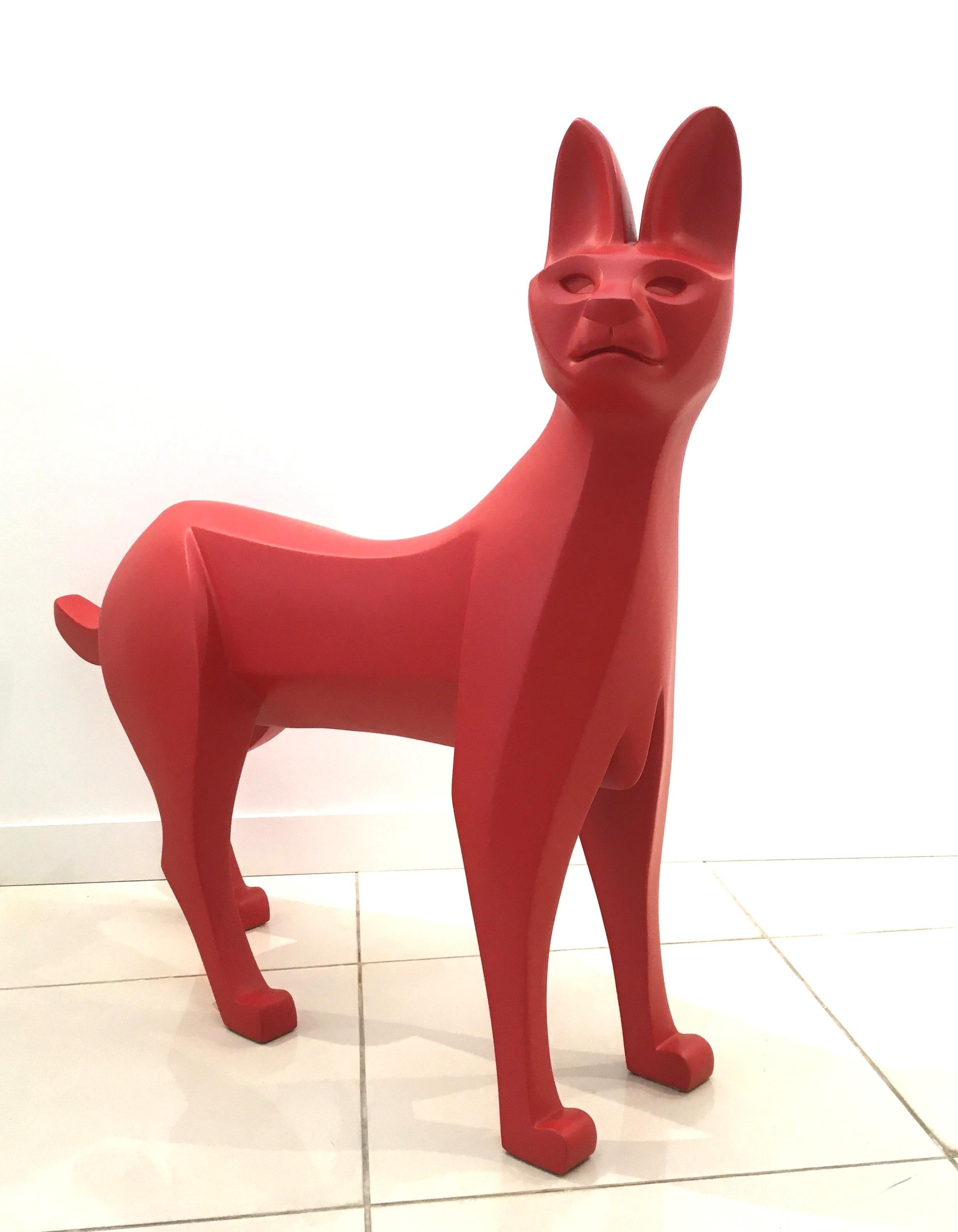 The Serval by Eric Valat - Sculpture and bench, animal art, wildcat For Sale 5