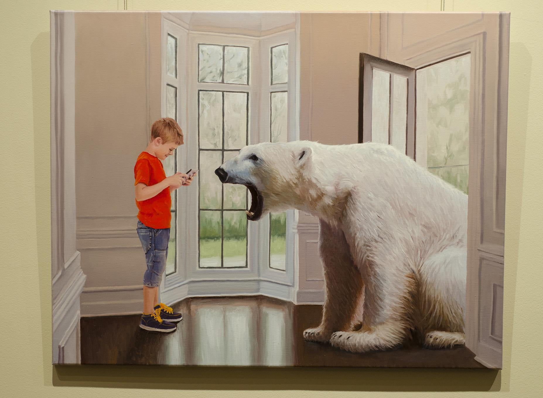 Digitale Welt, Ölgemälde (Surrealismus), Painting, von Eric Vanasse