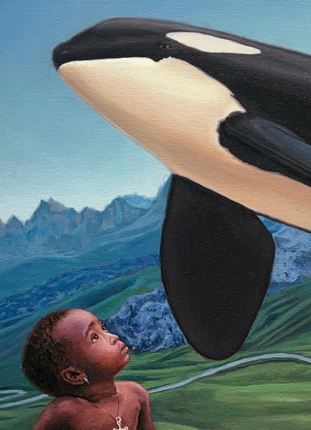 Rêver de l'océan, peinture à l'huile - Surréalisme Painting par Eric Vanasse