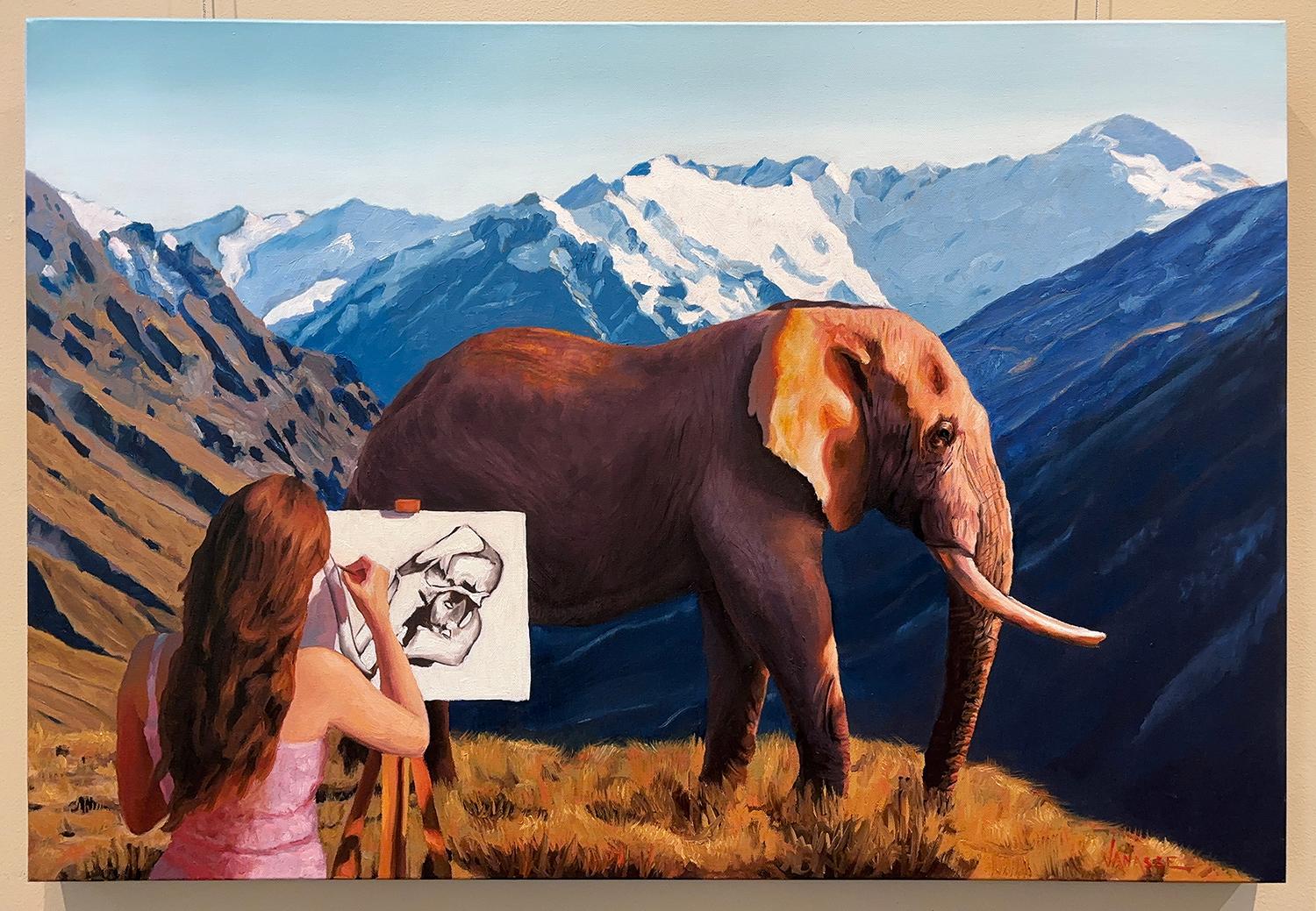 Aufzeichnungen führen, Ölgemälde (Surrealismus), Painting, von Eric Vanasse