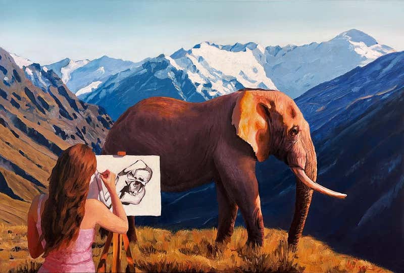 Eric Vanasse - Digital World, Oil Painting For Sale at 1stDibs